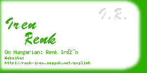 iren renk business card